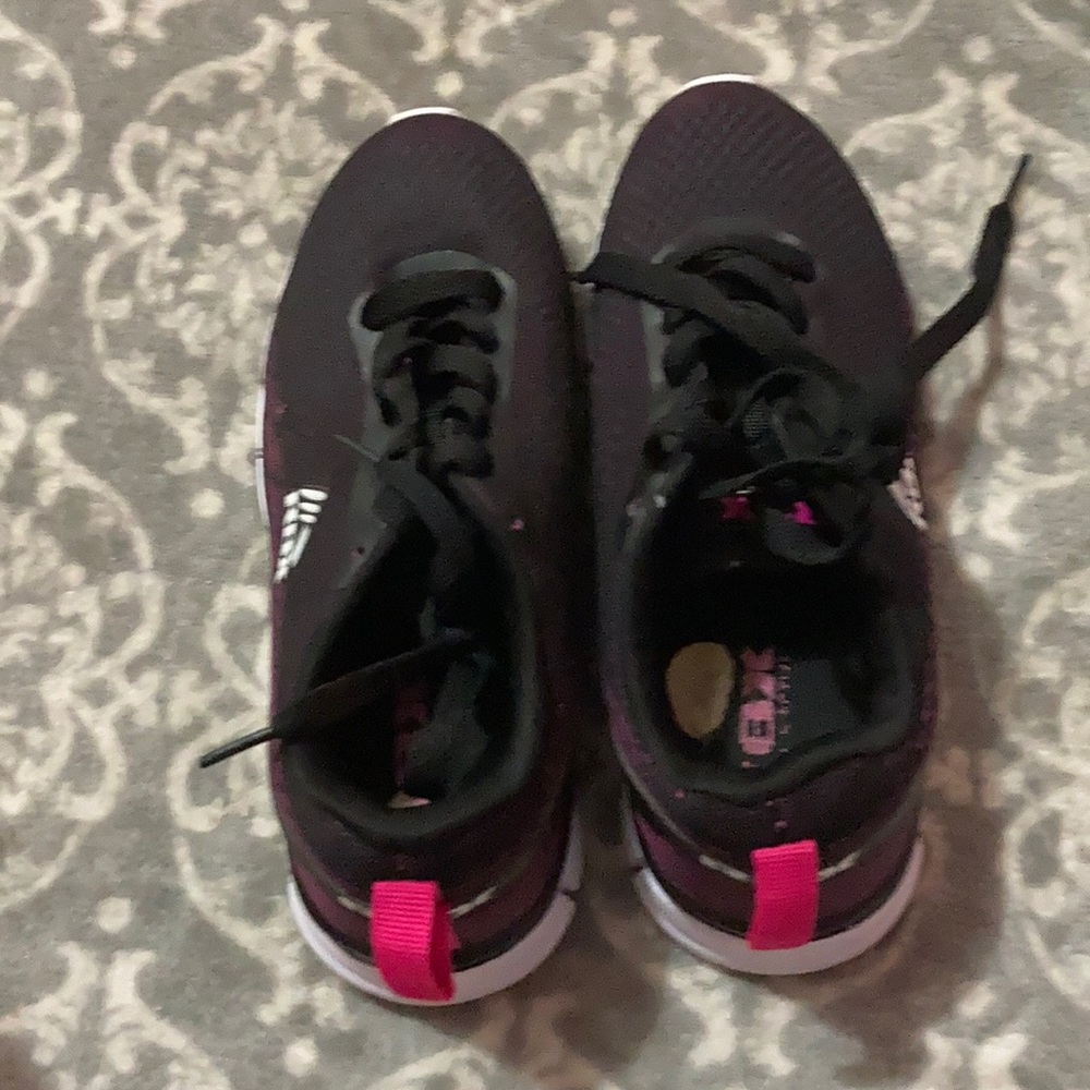 Black and pink sneakers